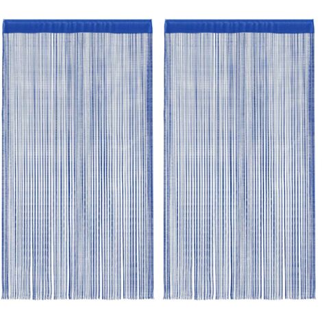 Fadenvorhänge 2 Stk. 100 x 250 cm Blau