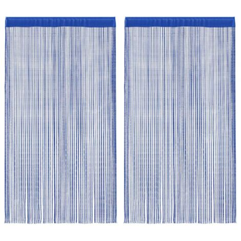 Fadenvorhänge 2 Stk. 140 x 250 cm Blau