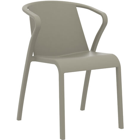 GRAND SOLEIL Grandsoleil Upon Gruvyer Polypropylene Stackable Chair, 51 X 52 X 81 Cm White
