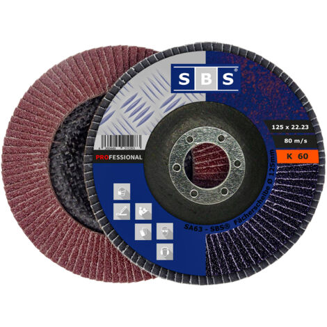 Fächerscheibe 125mm - Korn: 60 - für Winkelschleifer
