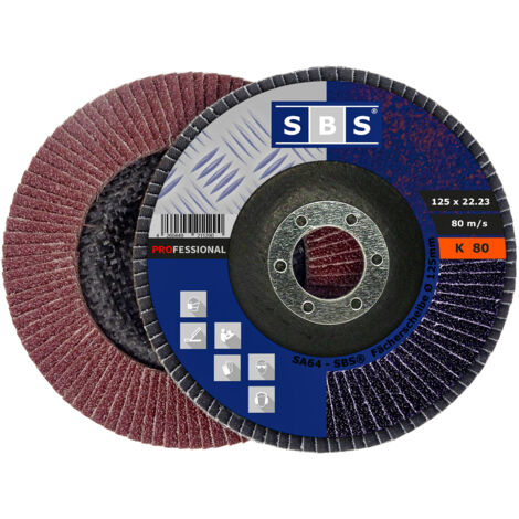Fächerscheibe 125mm - Korn: 80 - für Winkelschleifer