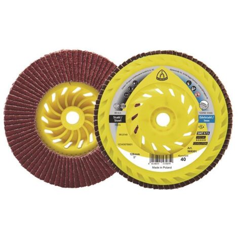Fächerscheibe SMT 975 Ø 125 mm Körnung 60 mm gewölbt 6° Stahl keramischer Korund