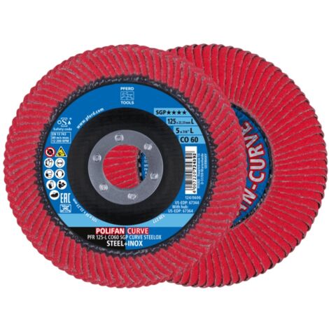 Fächerschleifscheibe CO-SGP-CURVE L 125mm K60 Pferd