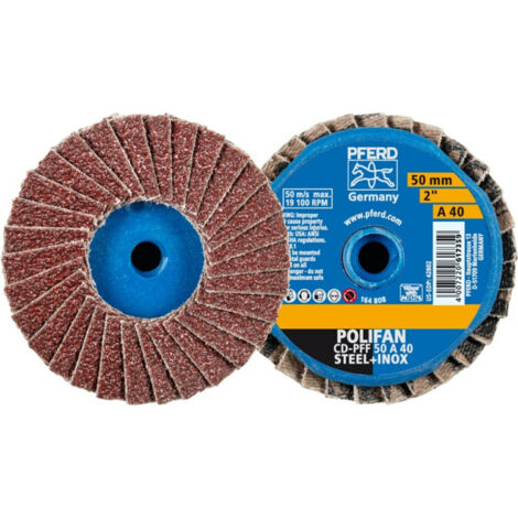 Fächerschleifscheibe COMBIDISC-Mini-POLIFAN D.50mm K.40 19100min-¹ PFERD