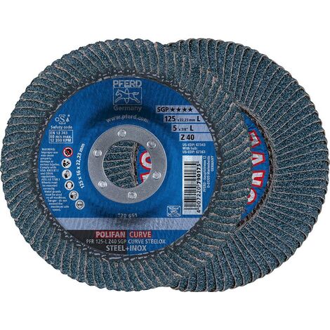 Fächerschleifscheibe Z 40SGP CURVE M 125mm K40Pferd