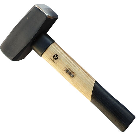 Hammer mit Holzstiel 6 kg Werkstatthammer Schlosserhammer Vorschlaghammer 