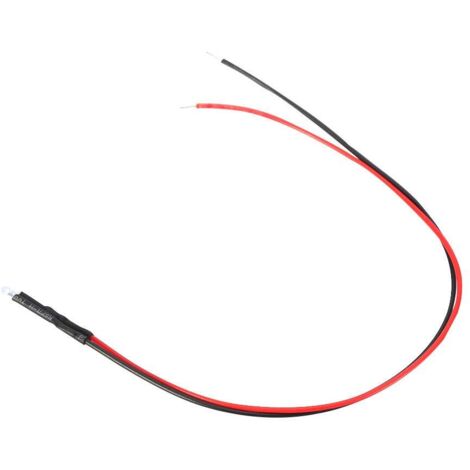 Fafeicy 10 pezzi diodo luminoso a LED da 12 V, 20 cm, cablato, cavo luminoso a LED multicolore, cablaggio LED a risparmio energetico, diametro luce 3 mm, 0,06 W (rosso)