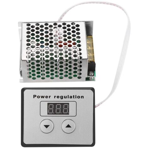 Fafeicy 4000W AC 220V SCR Digitaler Spannungsregler, Drehzahlregler-Thermostat, mit einem großen und dicken Kühlkörper, wellenförmige Spannungsabsorptionsschaltung