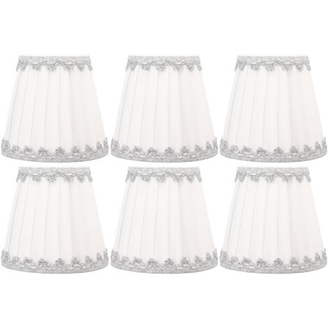 Fafeicy 6pcs Tissu Bougie Abat-Jour Moderne Simple Lustre Table Abat-Jour pour Salon.