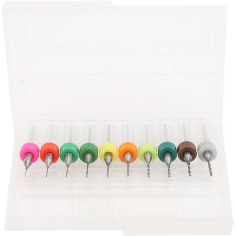 Fafeicy Hochleistungs-Wolframstahl-Bit-Set, Spiralverzahnung für gleichmäßigen Spanabtransport, 0,3 bis 1,2 mm Mikro-Drehungen, verwendet auf einem