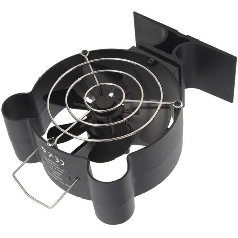 Fafeicy Ventilateur de Poêle à la Chaleur à 6 Lames Défilé d'air Efficace, Réduisez l'utilisation du Bois avec le Couvercle de sécurité pour le Brûleur en Rondins à Granulés en Bois