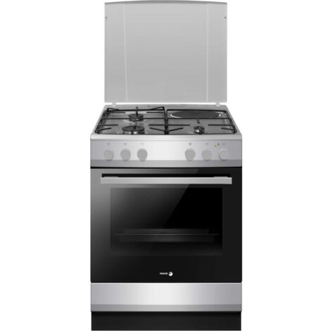 Fagor – Cuisinière mixte 60cm – 4 foyers gaz et 1 électrique – Four multifonction électrique – Nettoyage catalytique – Capacité 62L - FACM1003S