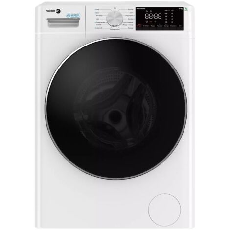 Fagor – Lave-linge frontal 10 kg – Classe énergétique A – Vitesse d'essorage 1400 tours/min – Moteur à induction – Design blanc élégant - FLF1014SLIAW