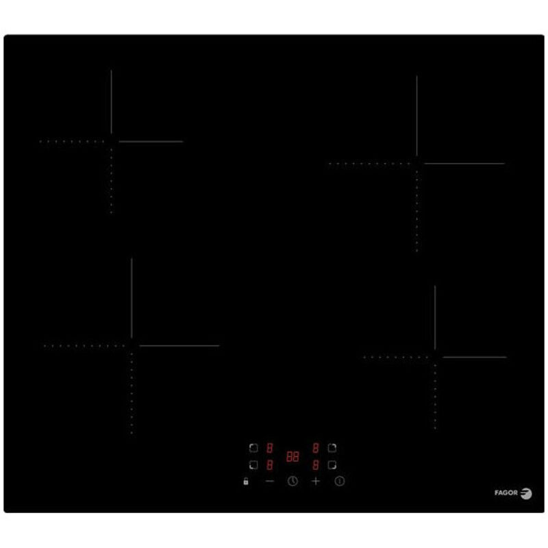 Fagor - Table de cuisson vitro 4 foyers Hilight , Puissance : 6000 w , 9 niveau FTV460C Fagor - Table de cuisson vitro 4 foyers Hilight , Puissance : 6000 w , 9 niveau FTV460C