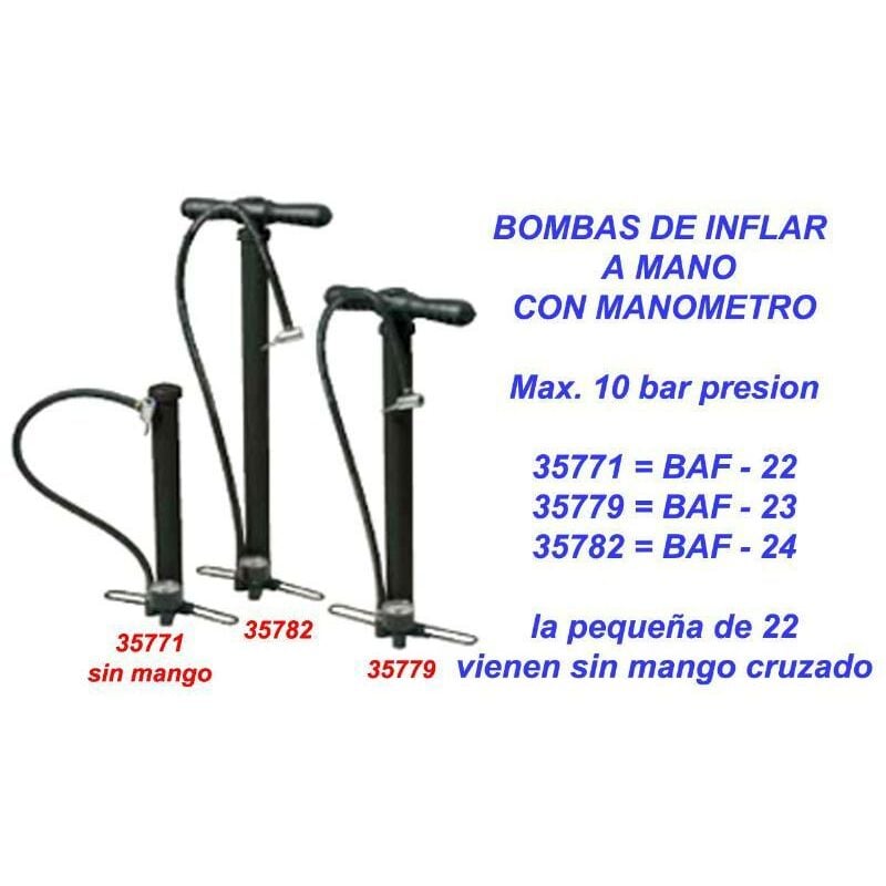 

MIBRICOTIENDA faher bomba inflar triple efecto con manometro baf22-200