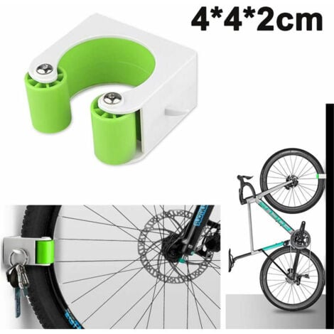 RNEMITERY Fahrrad-Parkschnalle, Wandhalterung, Rennrad, vertikales Aufbewahrungsregal, Clip, Fahrradhalter, Präsentationsständer, Fahrradschnallen, grün, 4 x 4 x 2 cm