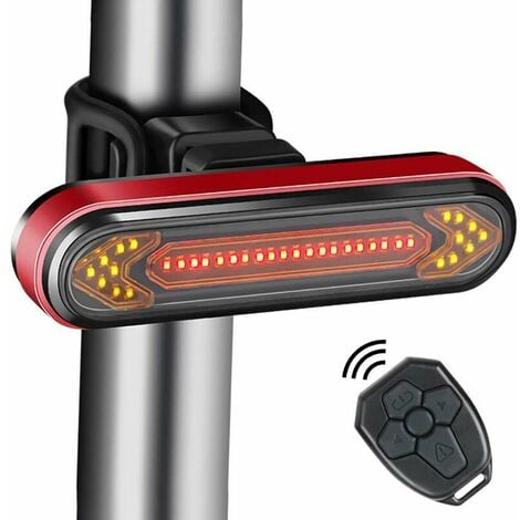 USB Velo Fahrrad Rücklicht LED Bremslicht mit Blinker