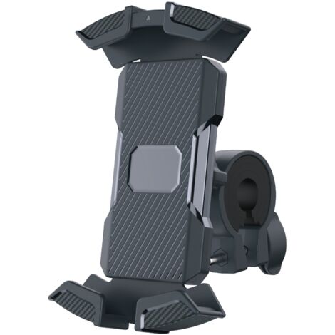 Fahrrad-Telefonhalter - VENTEO - Universell für alle Telefone - Schwarz - 360° drehbar - Widerstandsfähiges PVC - Motorrad-Telefonhalter - Lenkerhalterung mit Lenkerklemme - Fahrrad-Telefonhalter