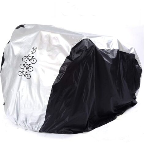 Fahrradabdeckung für 2 Fahrräder, Fahrradabdeckung für drei Fahrräder, 190T Nylon, wasserdichte Outdoor-Fahrradabdeckung, tragbare Outdoor-Multi-Fahrradabdeckung, staubdicht, Regen- und UV-Schutz
