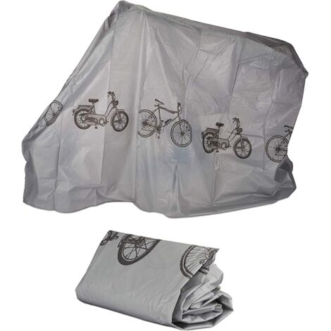 Fahrradabdeckung, universelle Schutzhülle für Fahrräder/Elektroroller, wasserdichte Abdeckung [100 cm x 210 cm] Farbe: Grau