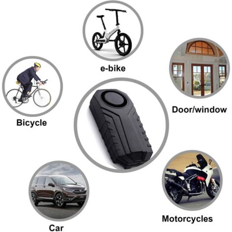 Fahrradalarm, Diebstahlsicherung für Motorräder und Fahrzeuge mit Fernbedienung, 113 dB super laut (2er-Pack)