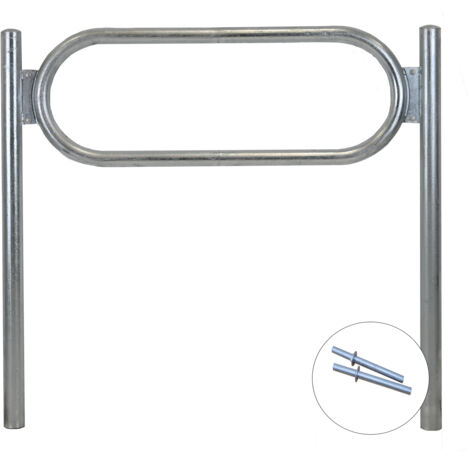 Fahrradanlehnbügel 115 x 124 cm Stahl feuerverzinkt Ø 60 mm Einbetonieren Fahrradständer Parker Typ O