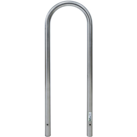 Fahrradanlehnbügel 115 x 41 cm Edelstahl Ø 49 mm Einbetonieren Fahrradständer Parker Typ U