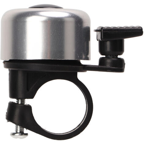 Fahrradklingel aus Metall, Sicherheitsklingel für den Lenker, Mini-Hupe und Alarm für Fahrräder, silberfarben