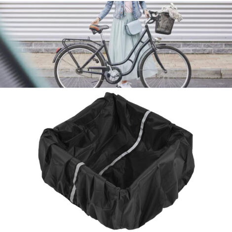 [Fahrradkorbhülle] Wasser- und staubdichter Schutz für Fahrradkörbe mit Reflektorstreifen, aus 210D Oxford- und PU-Material, leichtes Gewicht 72 g
