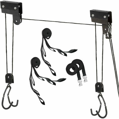 Fahrradlift - Fahrradlift zur Deckenmontage  Fahrradfederung  Hebezeug Garagendecke  Deckenfahrradlift (Premium bis 60 kg)