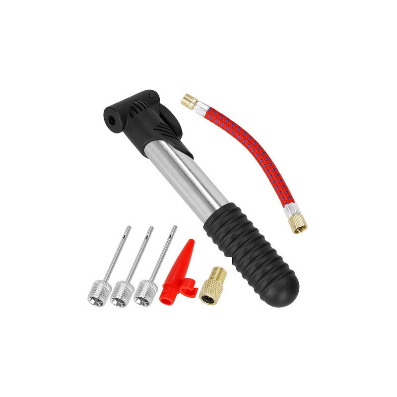 Image of Springos - Fahrradpumpe mit 5-in-1-Nadel und Zubehör