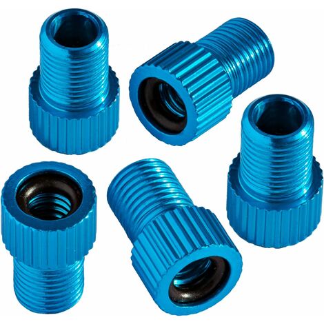 Fahrradventiladapter Luftdüsenadapter Aluminium Straight Grain (Himmelblau) 5 Stück