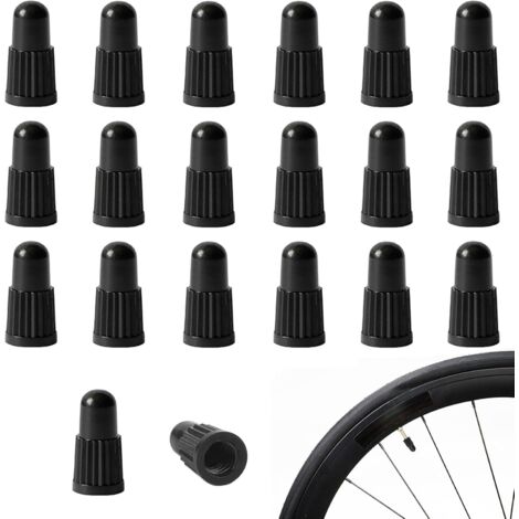 Fahrradventilkappen, 20 x wiederverwendbare, langlebige Staubkappen aus französischem Kunststoff für Mountainbikes, Rennräder, Tourenräder und Falträder usw.