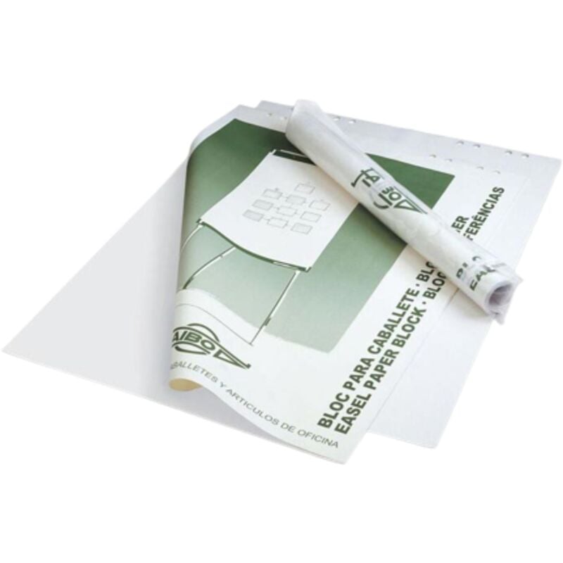 

Genérica - Faibo bloc de 50 hojas papel liso para pizarras caballete 65x90 cm en bolsa individual