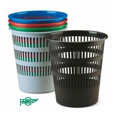 Faibo Polypropylen-Kunststoffabfallbehälter 12 l Gitter 295x275 mm sortiert 307 -10u- Serie