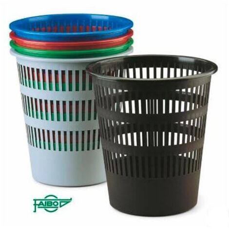 Faibo Polypropylen-Kunststoffabfallbehälter 12 l Gitter 295x275 mm sortiert 307 -10u- Serie