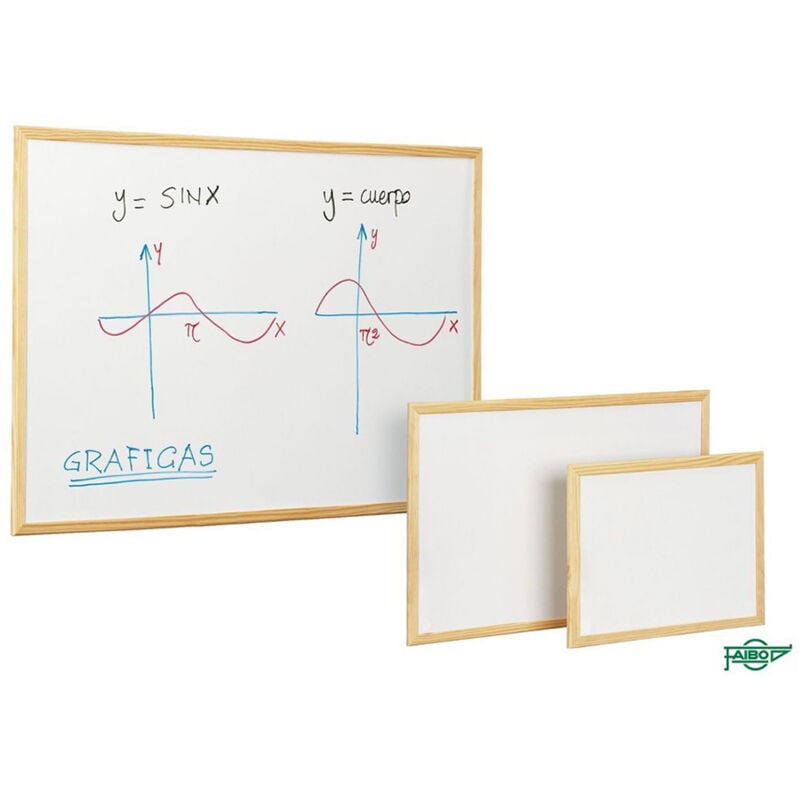 Tableau blanc économique, cadre en pin, 60x90cm Faibo 08615