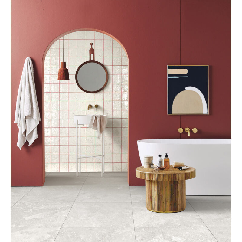 Stone By Stone - Faïence - coral - Coral White - 13x13 - Brillant - (0,42 m²)