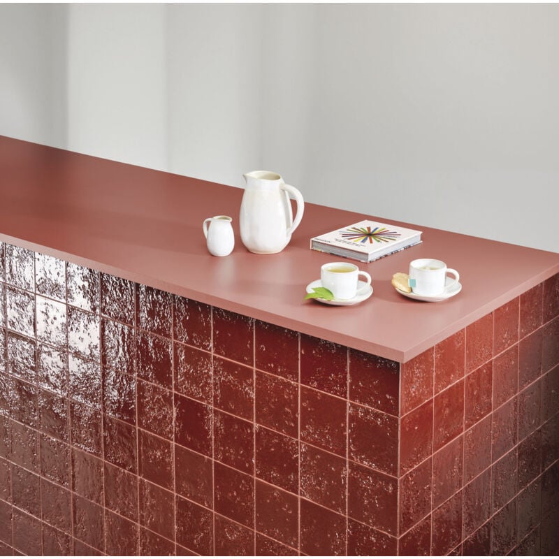 Stone By Stone - Faïence - coral - Coral Red - 13x13 - Brillant - (0,42 m²)