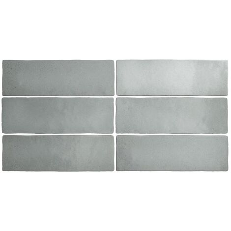 Faience dénuancée gris 6.5x20 cm MAGMA GREY STONE 24960 - 0.5m²