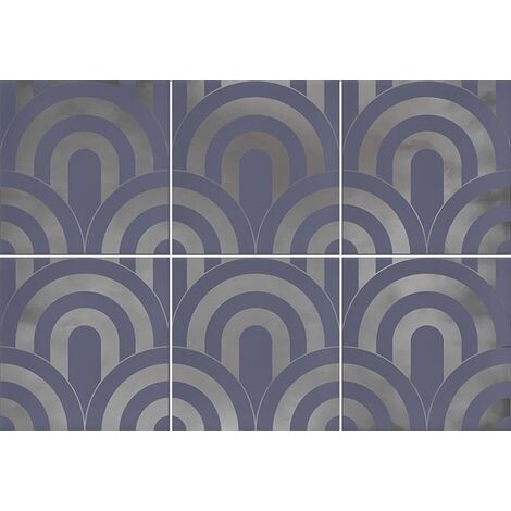 Faïence écaille bleu-marine/argent 23x33.5 TAKADA INDIGO PLATA - 1 unité