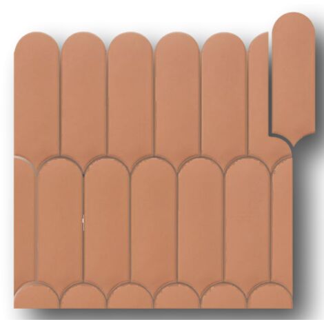Faïence écaille crayon argile mate 7,2x19,5 cm – Finition mate – Revêtement mural intérieur – 0,48m² pour salle de bains et cuisine – Natucer