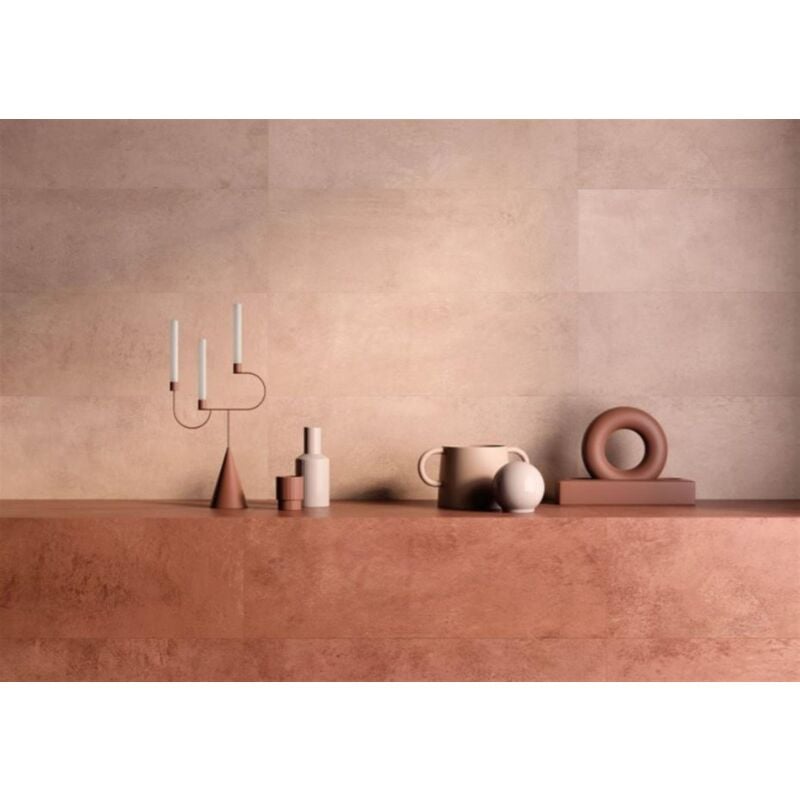 Halcon - Faïence effet terre cuite terra 30x90 cm - Uni Terracota Mat