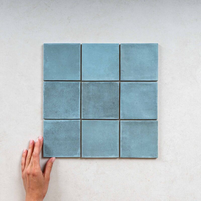 Faïence Effet Zellige ARGILE 10x10 (0,5m2) Sky - Les Carreaux de Jean