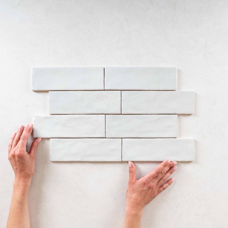 Nais - Faïence Effet Zellige mallorca 6,5x20 (0,5m2) Grey Mallorca - Les Carreaux de Jean