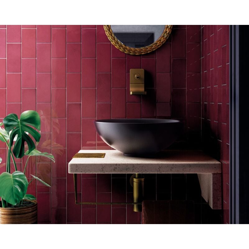 Equipe - Faïence - village - aubergine - 6,5X13,2