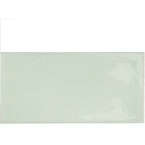 Faience effet zellige vert d'eau 6.5x13.2 VILLAGE MINT 25626 - 0.5 m²