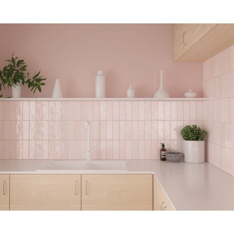 Faïence - LA RIVIERA - ROSE - 6,5X20