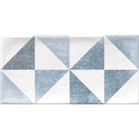Faience murale scandinave patinée triangles pastels THAI 10x20cm - 1.36m²