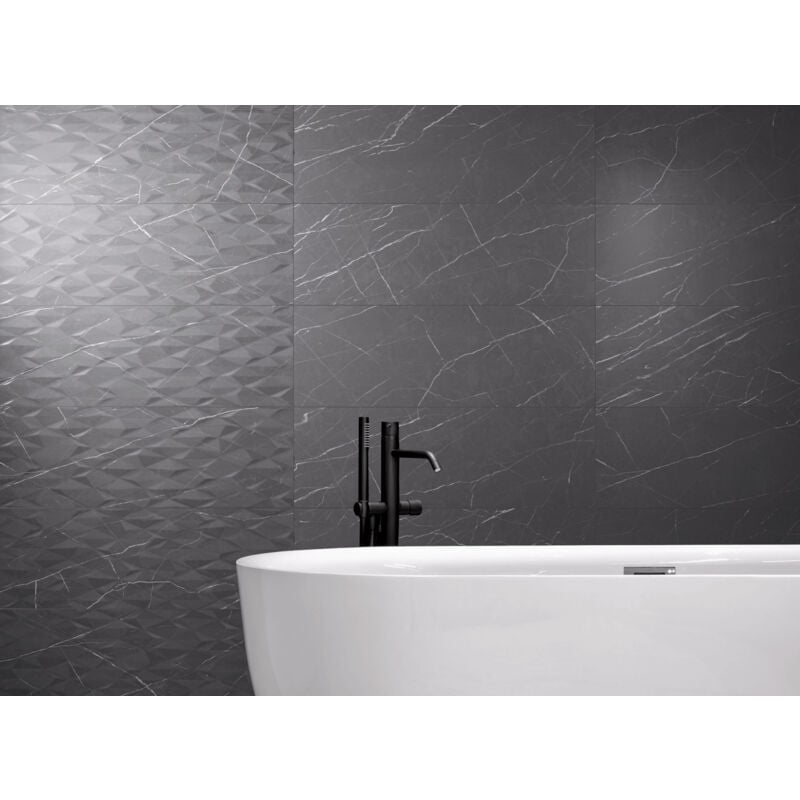 Stone By Stone - Faïence - muse - coal - 30x90 Rectifié - Naturel - (1,08 m²)